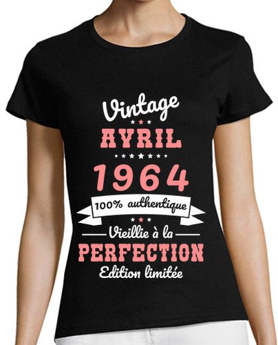 Camiseta mujer Idea de regalo vintage de abril de 1964 laTostadora - latostadora.com - Modalova