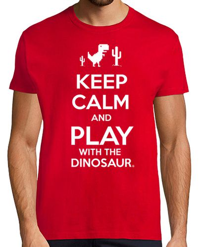 Camiseta Keep Calm and Play with the Dinosaur laTostadora - latostadora.com - Modalova