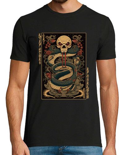 Camiseta Serpiente Calavera de estilo japonés - latostadora.com - Modalova