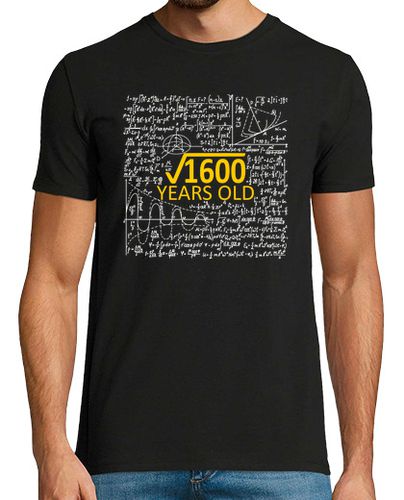 Camiseta Hombre Manga Corta 40 años cumpleaños raíz cuadrada 1600 laTostadora - latostadora.com - Modalova