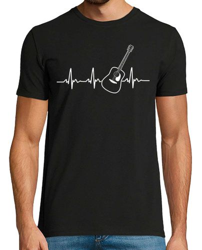 Camiseta Hombre Manga Corta latido del corazón de la guitarra: idea laTostadora - latostadora.com - Modalova