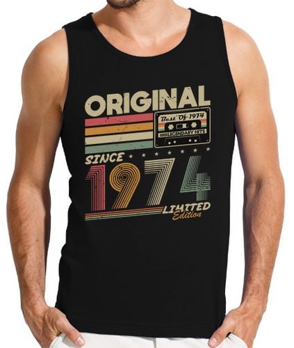 Camiseta Hombre Sin Mangas original 1974 regalo de humor 50 años laTostadora - latostadora.com - Modalova