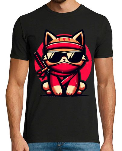 Camiseta gato ninja japonés retro estilo vintage - latostadora.com - Modalova