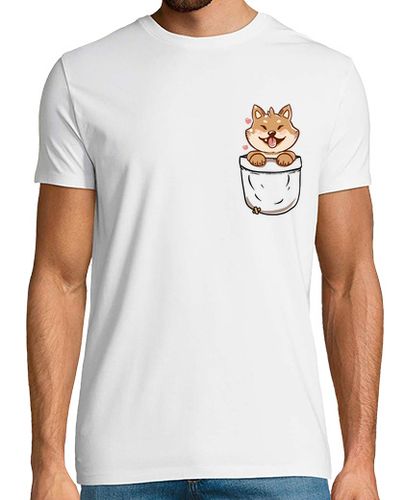 Camiseta Hombre Manga Corta inu del shiba del bolsillo - camisa para hombre laTostadora - latostadora.com - Modalova