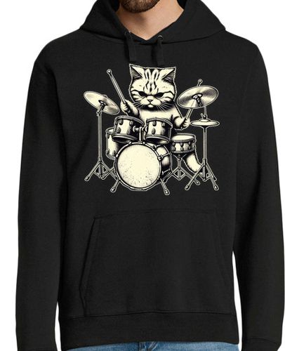 Sudadera Con Capucha Para Hombre drummer cat laTostadora - latostadora.com - Modalova