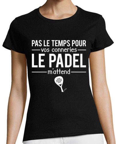 Camiseta Mujer Manga Corta me espera el padel deporte de raqueta laTostadora - latostadora.com - Modalova