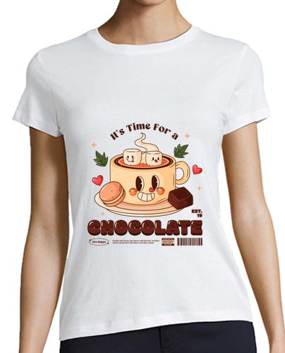 Camiseta Mujer Manga Corta Es hora de un chocolate laTostadora - latostadora.com - Modalova