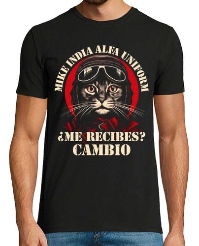 Camiseta Gato Piloto Alfabeto Fonético Avión Regalo Animales Gatos - latostadora.com - Modalova