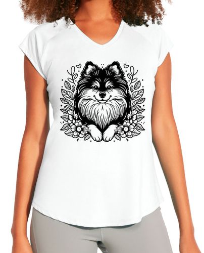 Camiseta deportiva mujer POMERANIAN - BLACK AND WHITE laTostadora - latostadora.com - Modalova