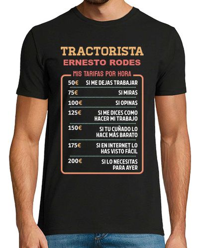 Camiseta Tarifas Hora Tractorista Personalizado Regalo Día del Padre laTostadora - latostadora.com - Modalova