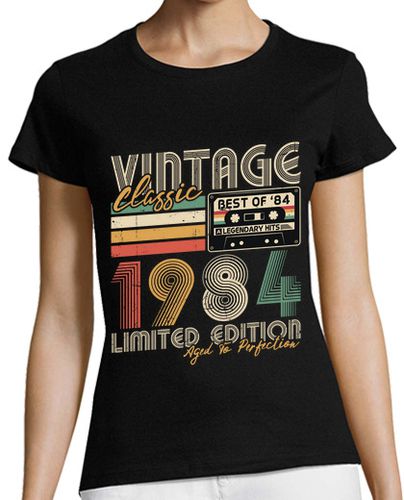 Camiseta mujer regalo de cumpleaños vintage de 1984 40 - latostadora.com - Modalova