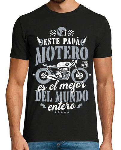 Camiseta Papá motero el mejor del mundo entero - latostadora.com - Modalova
