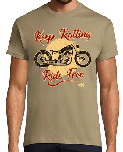 Camiseta Keep Rolling. Ride Free - latostadora.com - Modalova