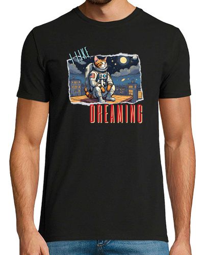 Camiseta gato astronauta soñador laTostadora - latostadora.com - Modalova