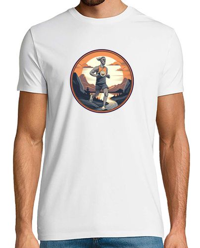 Camiseta Hombre Manga Corta Corredor Runner entre montañas laTostadora - latostadora.com - Modalova