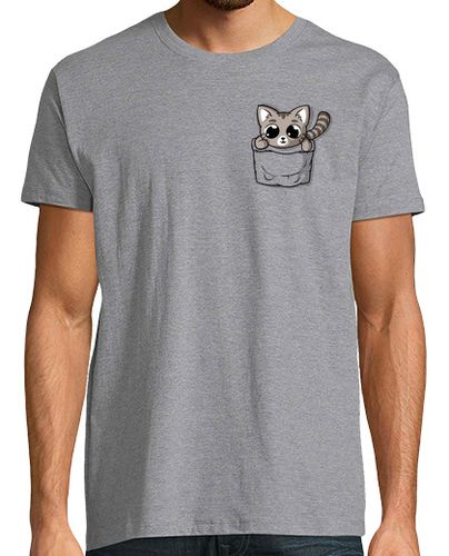 Camiseta gato gris lindo del bolsillo - latostadora.com - Modalova