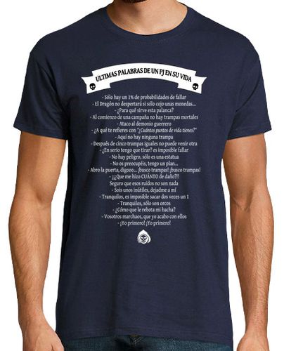 Camiseta Hombre Manga Corta Dungeons and Dragons - Ultimas palabras PJ laTostadora - latostadora.com - Modalova