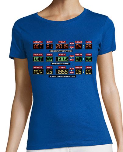 Camiseta mujer Panel de Control Delorean - latostadora.com - Modalova