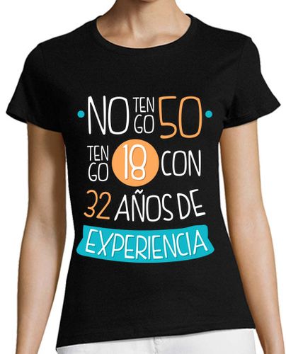 Camiseta Mujer Manga Corta 50 años (Hombre, Mujer) Fondo Oscuro laTostadora - latostadora.com - Modalova