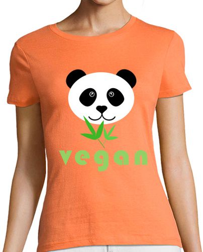 Camiseta mujer panda vegan 2 - latostadora.com - Modalova