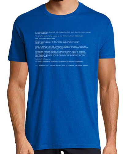 Camiseta Hombre Manga Corta windows error de pantalla azul laTostadora - latostadora.com - Modalova