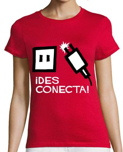 Camiseta Mujer Manga Corta ¡Desconecta! laTostadora - latostadora.com - Modalova