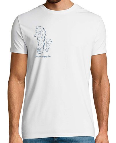 Camiseta Hombre Manga Corta Seahorse. Your biggest fan. Blue laTostadora - latostadora.com - Modalova