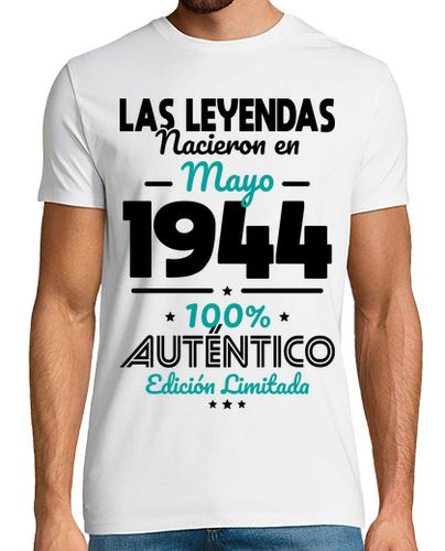 Camiseta 80 Anos Leyendas Nacieron Mayo 1944 - latostadora.com - Modalova
