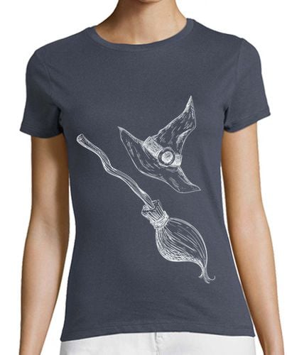 Camiseta Mujer Manga Corta Witch hat & broom laTostadora - latostadora.com - Modalova