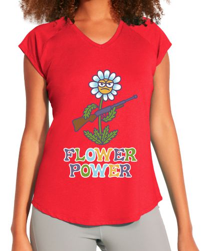 Camiseta deportiva mujer Flower Power - latostadora.com - Modalova