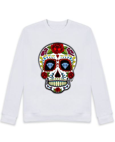 Sudadera Sin Capucha Unisex Calavera Mexicana Diamantes !!! laTostadora - latostadora.com - Modalova