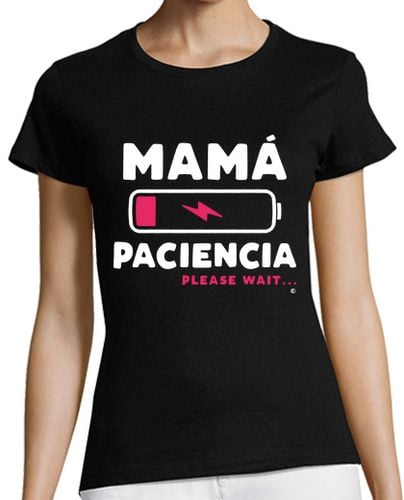 Camiseta Mujer Manga Corta Mamá paciencia... laTostadora - latostadora.com - Modalova