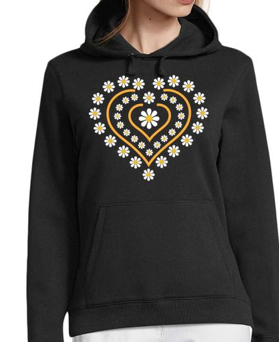 Sudadera Con Capucha Para Mujer CORAZON MARGARITAS laTostadora - latostadora.com - Modalova