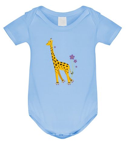 Body Bebé Cute Funny Skating Cartoon Giraffe laTostadora - latostadora.com - Modalova