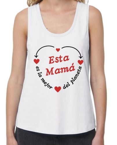 Camiseta Mujer Tirantes Loose Fit esta mama es la mejor del planeta laTostadora - latostadora.com - Modalova