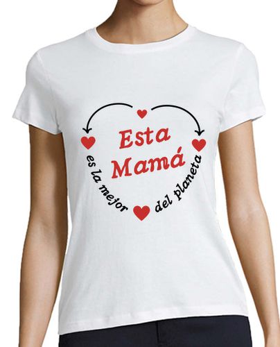 Camiseta Mujer Manga Corta esta mama es la mejor del planeta laTostadora - latostadora.com - Modalova