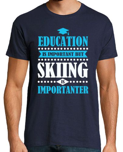 Camiseta Hombre Manga Corta la educación es importante pero esquiar es imp laTostadora - latostadora.com - Modalova