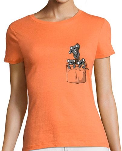 Camiseta Mujer Manga Corta Pocket Koala Bears laTostadora - latostadora.com - Modalova