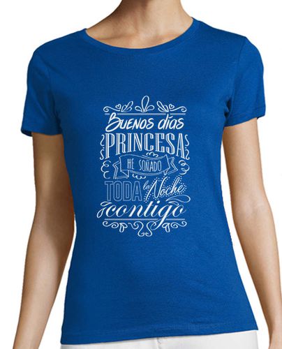 Camiseta mujer Buenos días, princesa - white - latostadora.com - Modalova