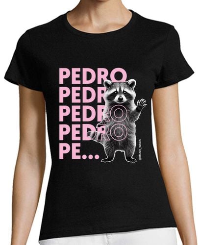 Camiseta mujer Mapache negra Pedro Pedro Pe laTostadora - latostadora.com - Modalova