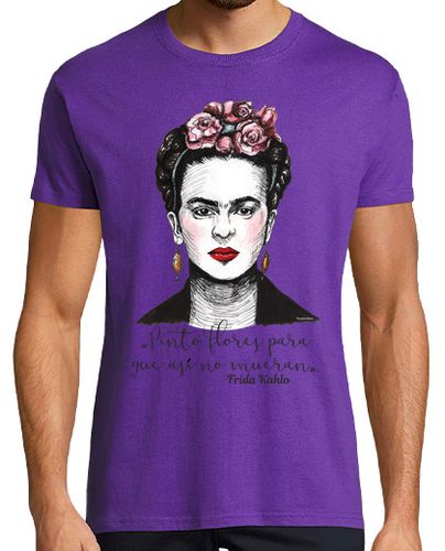 Camiseta Frida - Pinto flores - latostadora.com - Modalova