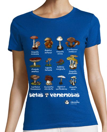 Camiseta Mujer Manga Corta Setas venenosas :S (fondos oscuros) laTostadora - latostadora.com - Modalova