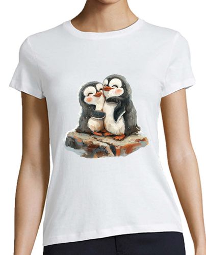 Camiseta Mujer Manga Corta Adorable penguin laTostadora - latostadora.com - Modalova