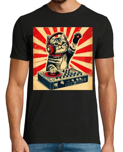 Camiseta gracioso DJ gato retro vintage laTostadora - latostadora.com - Modalova