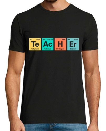 Camiseta Hombre Manga Corta Teacher Tabla Periódica Ciencia Química Regalo Profesor laTostadora - latostadora.com - Modalova