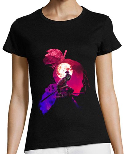 Camiseta Mujer Manga Corta samurai luna de sangre negativa laTostadora - latostadora.com - Modalova