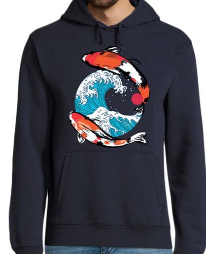 Sudadera Con Capucha Para Hombre ola koi y japón laTostadora - latostadora.com - Modalova