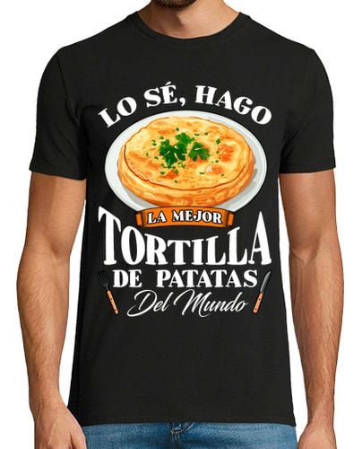 Camiseta Hombre Manga Corta Chef Hago La Mejor Tortilla De Patatas Papá Cocinero laTostadora - latostadora.com - Modalova