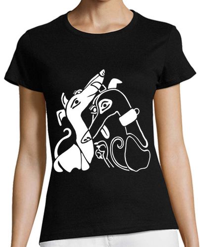 Camiseta mujer Galgos cubistas blanco laTostadora - latostadora.com - Modalova