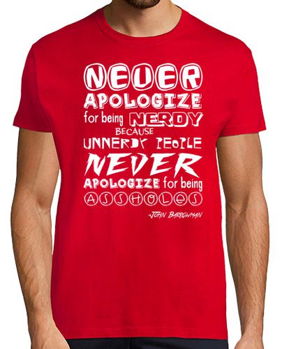 Camiseta Never apoligize for being nerdy (blanco) - latostadora.com - Modalova